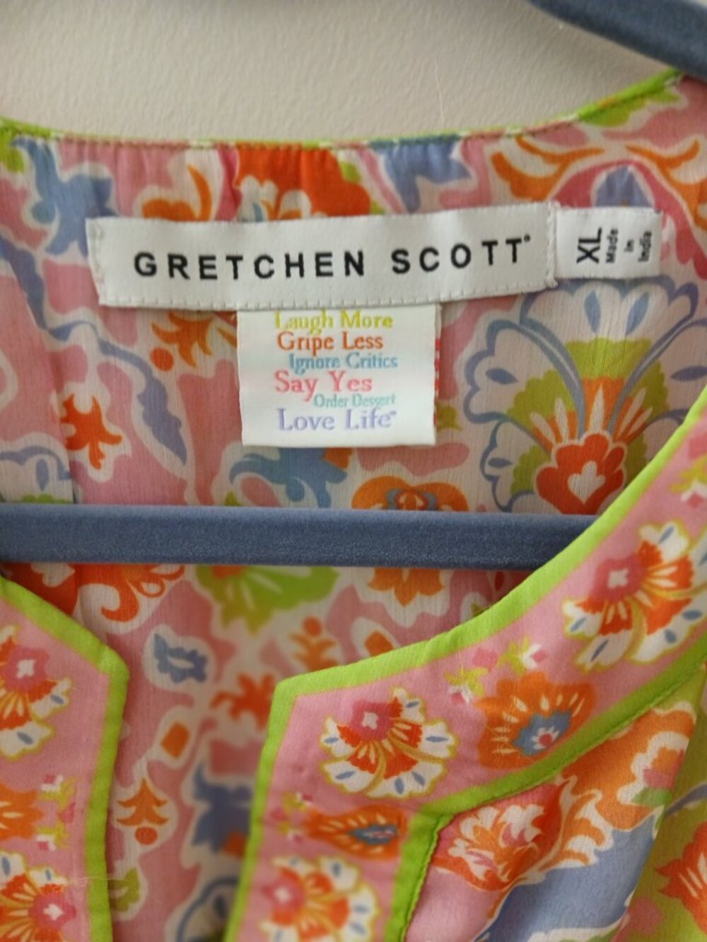 Gretchen Scott Women's Borderline Dress in Watteau Pattern XL - Picture 3 of 8